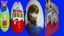 Huevos Peppa Pig, la cerdita, Frozen y huevo kinder sorpresa en español con juguetes pepa 2015