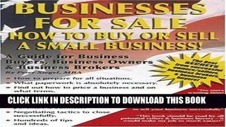 KINDLE Businesses For Sale: How to Buy or Sell a Small Business - A Guide for Business Buyers,