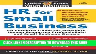 KINDLE HR for Small Business: An Essential Guide for Managers, Human Resources Professionals, and