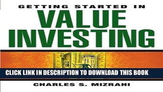 [FREE] Ebook Getting Started in Value Investing PDF Online