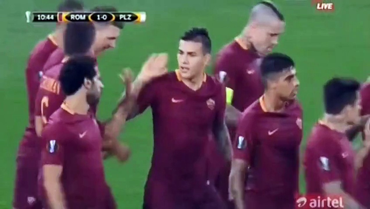 Edin Du017eeko Goal HD - AS Roma 1-0 Viktoria Plzeu0148 - 24.11.2016