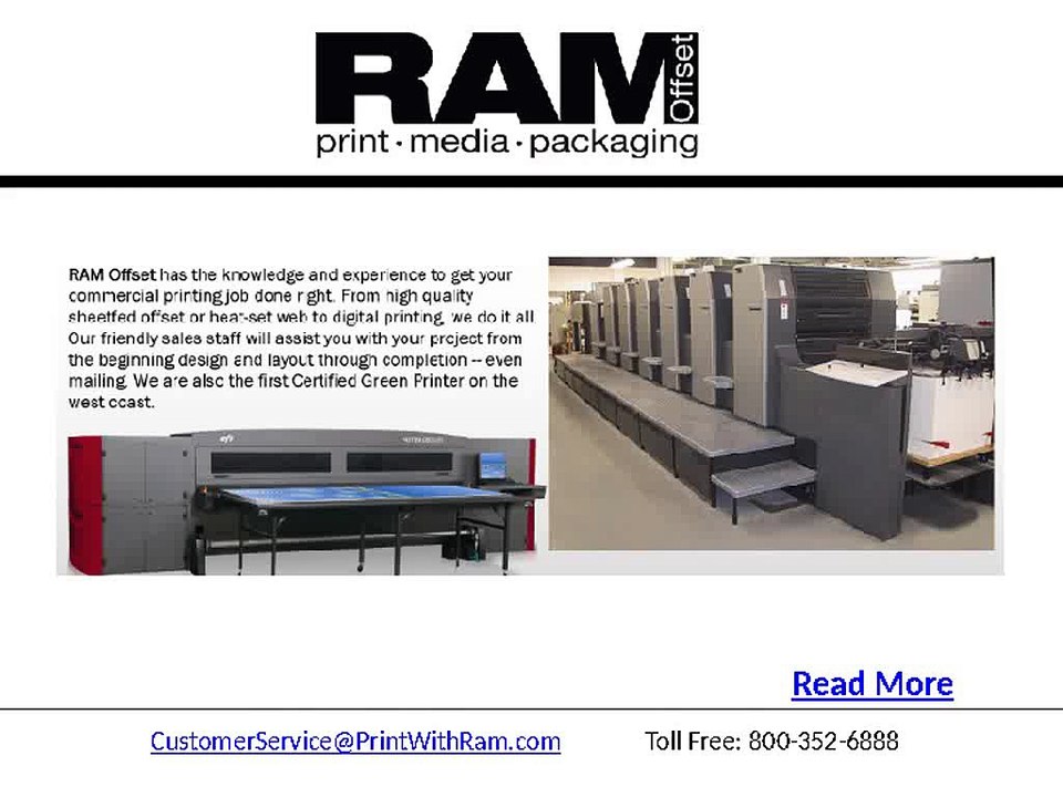 Digital Printing Press in Oregon -RAM OFFSET