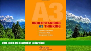FAVORITE BOOK  Understanding A3 Thinking: A Critical Component of Toyota s PDCA Management