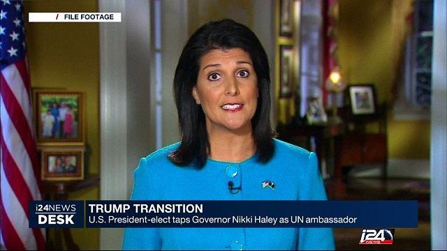 U.S. President-elect taps Governor Nikki Haley as UN ambassador