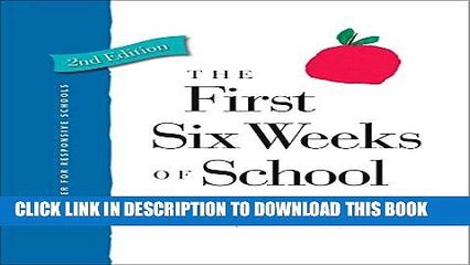 MOBI DOWNLOAD The First Six Weeks of School PDF Kindle