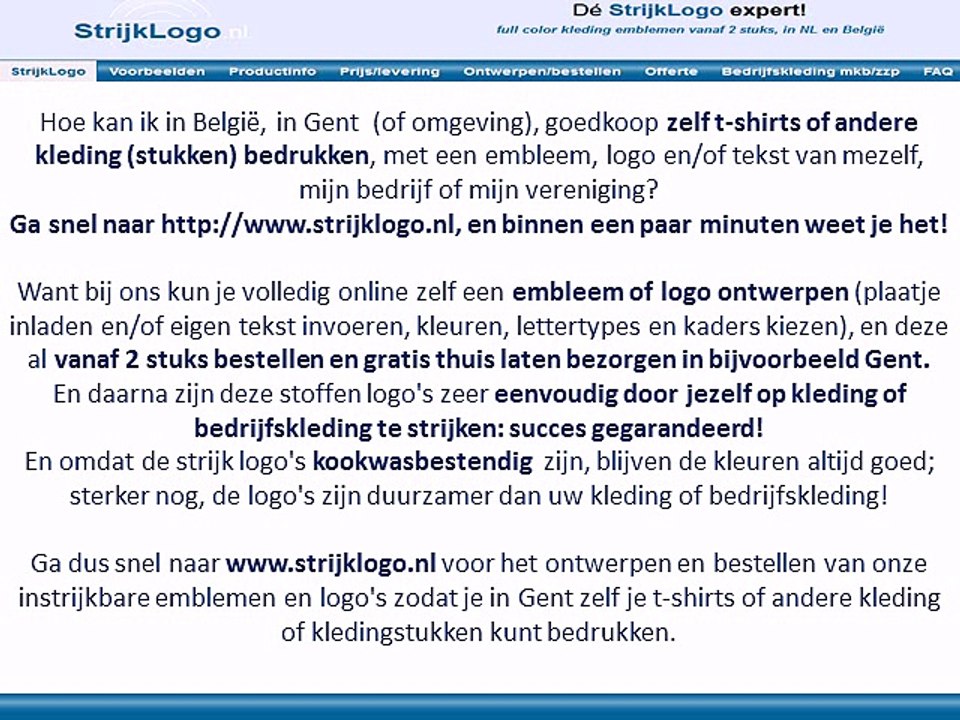 Zelf kleding bedrukken Gent