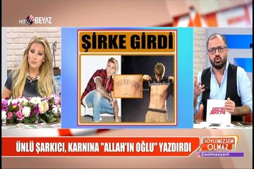Ünlü şarkıcı, karnına 'Allah'ın Oğlu'  yazdırdı