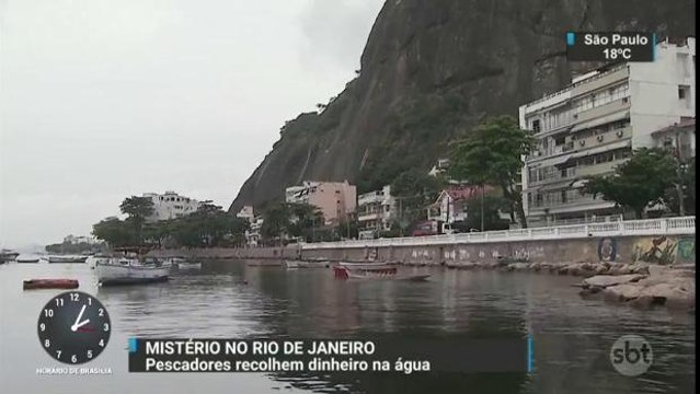 Dinheiro nas águas da Baía de Guanabara provoca `caça ao tesouro`