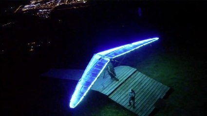 Glowing Hang Glider Is Totally Out Of This World