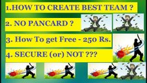 Tricks & Tips - Earn Money Online Free Telugu with dream11 fantacy Cricket - No Investment 2016
