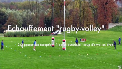 Echauffement rugby-volley
