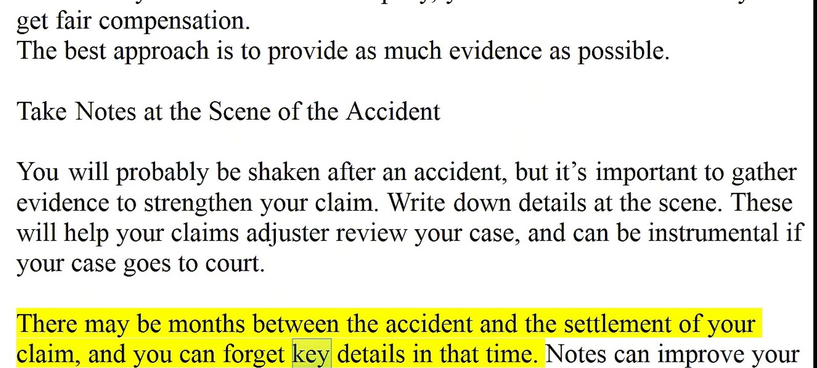 How To Document Auto Accident Damage