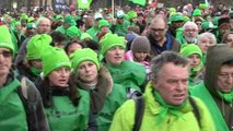 Miles de personas protestan en Bruselas por una mejora de las condiciones laborales