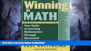 FAVORITE BOOK  Winning at math: Your guide to learning mathematics through successful study