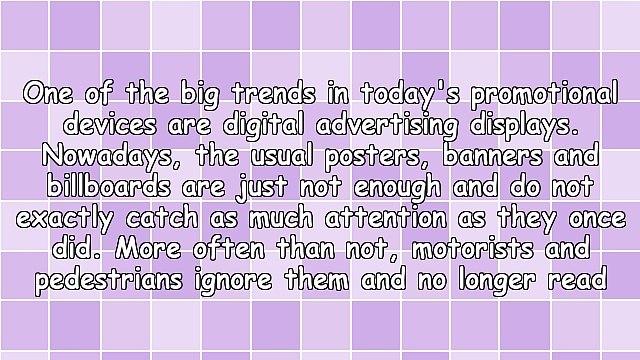 Digital Advertising Displays - The New Trend in Traditional Outdoor Marketing