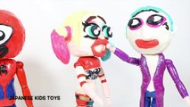 PlayDoh Stop Motion   Harley Quinn & Joker   Suicide Squad - Superhero Spiderman Prank Videos