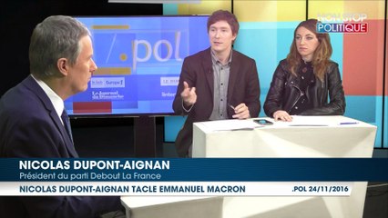 Nicolas Dupont-Aignan tacle Emmanuel Macron
