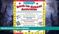 READ BOOK  Best-Ever Back-to-School Activities: 50 Winning   Welcoming Activities, Strategies,