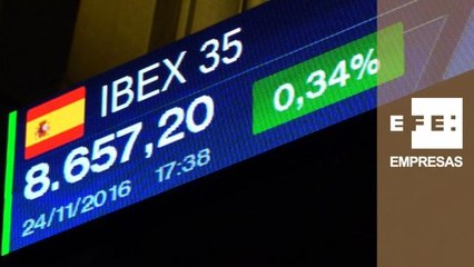 El Ibex 35 suma un 0,34%, hasta los 8.657 puntos