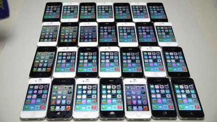 Smashing 30 iPhone's with a Hammer for Science!