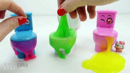 How To Make Colors Clay Slime Toy DIY Toilet Heart Japanese Candy