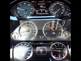 Audi S8 Plus vs BMW M6 Gran Coupe vs Mercedes S63 AMG - 0-300Kmh