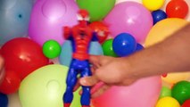 Lot wet Balloons Spiderman Collection! Learn colours Balloon Compilation - TOP Finger Nursery