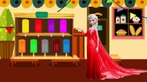 Elsa Frozen Learn colors with shopping eats Ice Cream - Colors for kids to learn - Kids videos