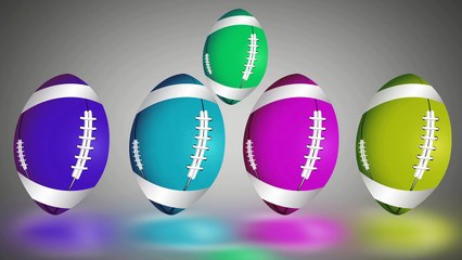 Rugby | American Foot Ball Rugby | The Finger Family Sports Balls Family Nursery Rhyme