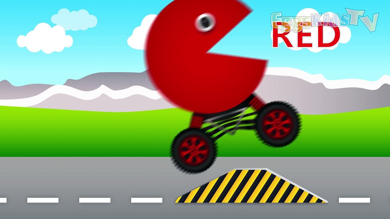 Learn Colors with Pacman Lightning McQueen Cars - Colours for Kids to Learn