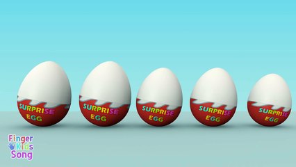 3D FROZEN Surprise Egg Finger Family Nursery Rhyme | Parody Finger Kids Song