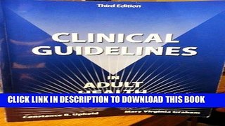 [READ] Mobi Clinical Guidelines in Adult Health Free Download