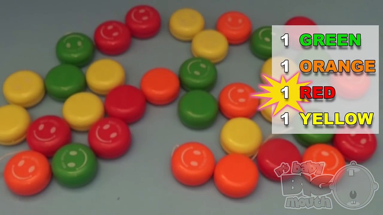 Learn Colours For Kids With Smiley Face Yo Yos! Fun Learning Contest!