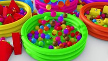 Learn Shapes for Toddlers Kids Babies with 3D Colors Ball Pit Show - Learning Shapes for Kids