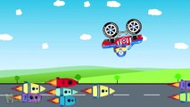 Minions Helicopter Saves SuperHeroes Monster Trucks - Kids Cartoon - Video For Children