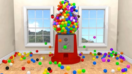 Download Video: DuckDuckKidsTV || NEW Gumball Machine 3D for Children to Learn Colors Kids Balls Surprise Learning