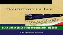 [PDF] Mobi Constitutional Law: Principles and Policies (Aspen Student Treatise) Full Download