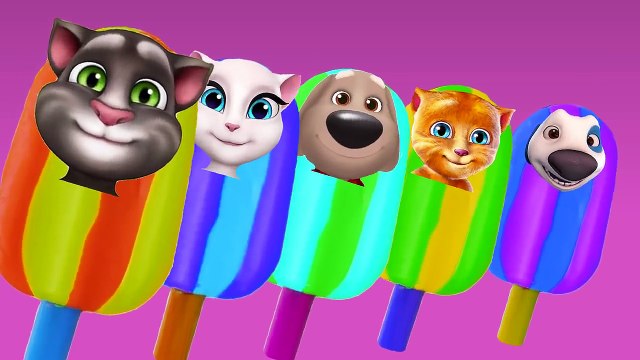 Talking Tom Finger Family Song Talking Angela, Talking Ben, Talking Ginger and Talking Hank for kids