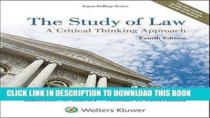 [PDF] Mobi The Study of Law: A Critical Thinking Approach (Aspen College) Full Download