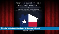 Best books  Texas Homeowners Association Law - The Essential Legal Guide for Texas Homeowners