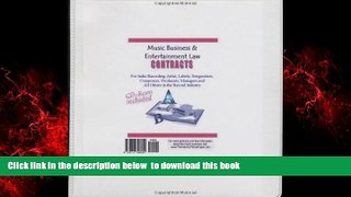 Read book  Music Business   Entertainment Law Contracts for Indie Recording Artist, Labels,