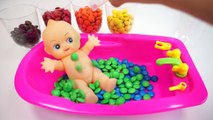 Learn Colors Chocolate Slime Poop Baby Doll Bath Time Shower Play For Kids