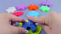 Play Doh Stars with Animals Clothes Vehicles & Leaves Molds - Fun Creative for Kids
