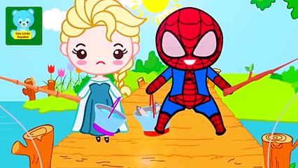 Spiderman Frozen Elsa Cartoon Movie - PJ Masks & Anna Superhero Cartoon Kids