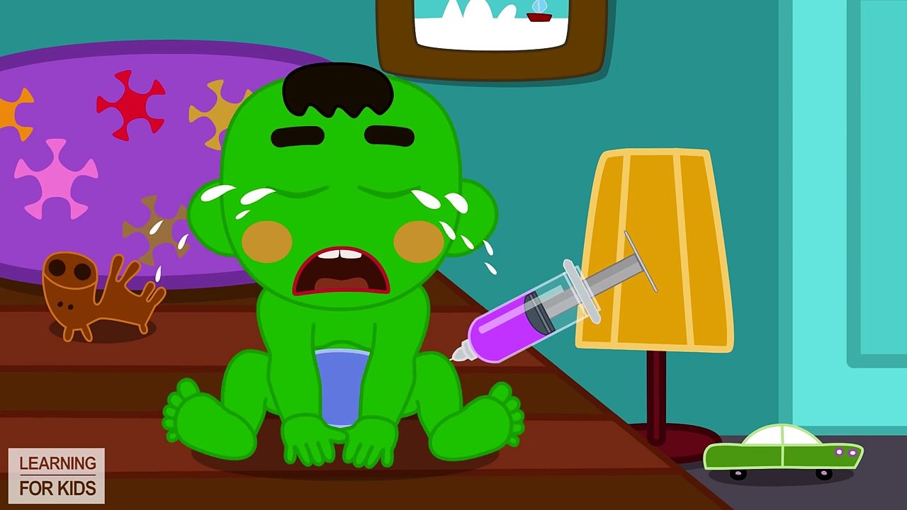 Funny Little Baby Hulk Injections in The Bottom | Learning Colors for Kids with Hulk Baby Doll