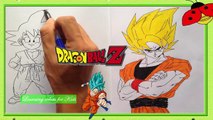 Coloring book- Goku Super Saiyan and Gohan- DragonBall- Coloring page |Learn colors