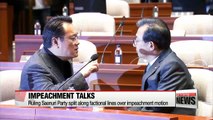 Ruling Saenuri Party split over impeachment motion