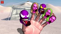FROZEN ELSA VS VENOM SUPERHERO BATTLE Finger Family | 1 HOUR | Nursery Rhymes In 3D Animation