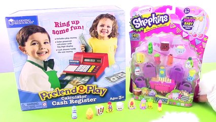 Surprise Toy Cash Register | Princess Ariel shops for Shopkins Season 2 12 pack