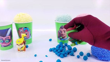 Download Video: Learn Colors! Play-Doh Dippin Dots Surprise Eggs Clay Foam Snow Cone Cups Teen Titans PJ Masks!